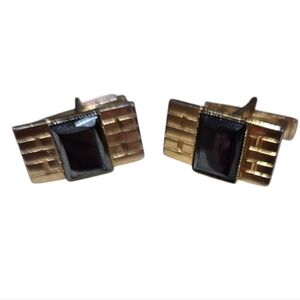 Vintage Gold and Black Cufflinks